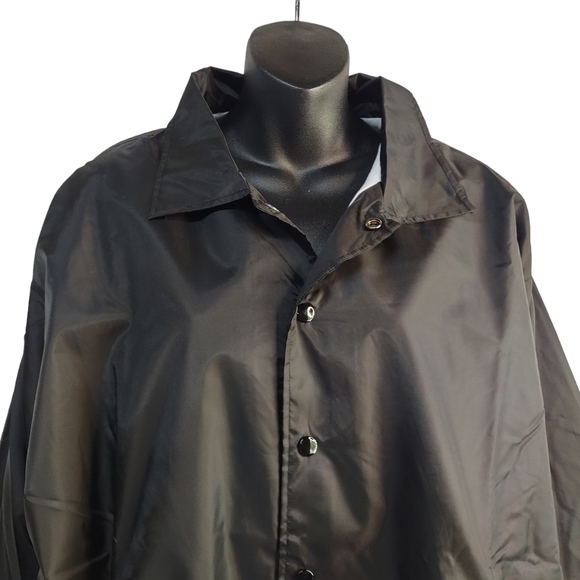 First Class Men's Black 100% Nylon Windbreaker Jacket Size M NWT - Picture 3 of 10